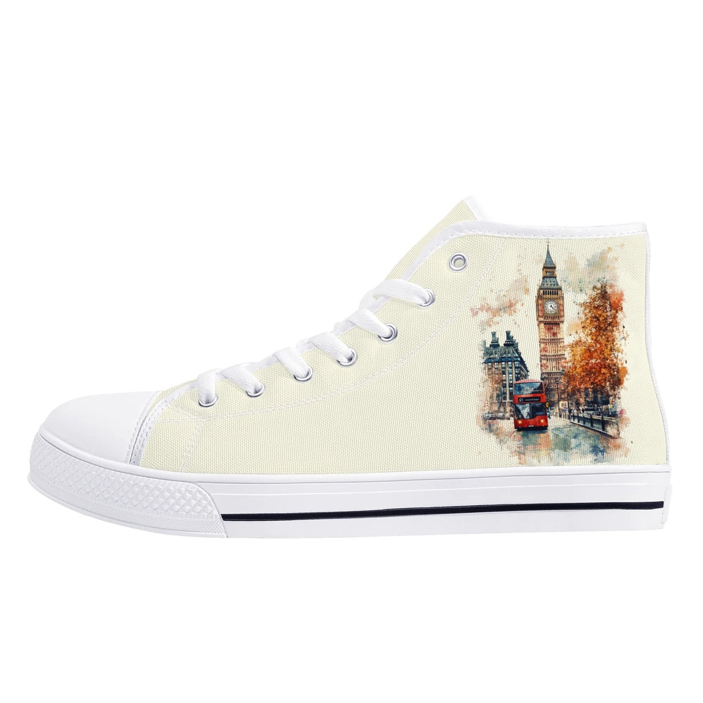 London Lights Minimal High Top Canvas Shoes - Men