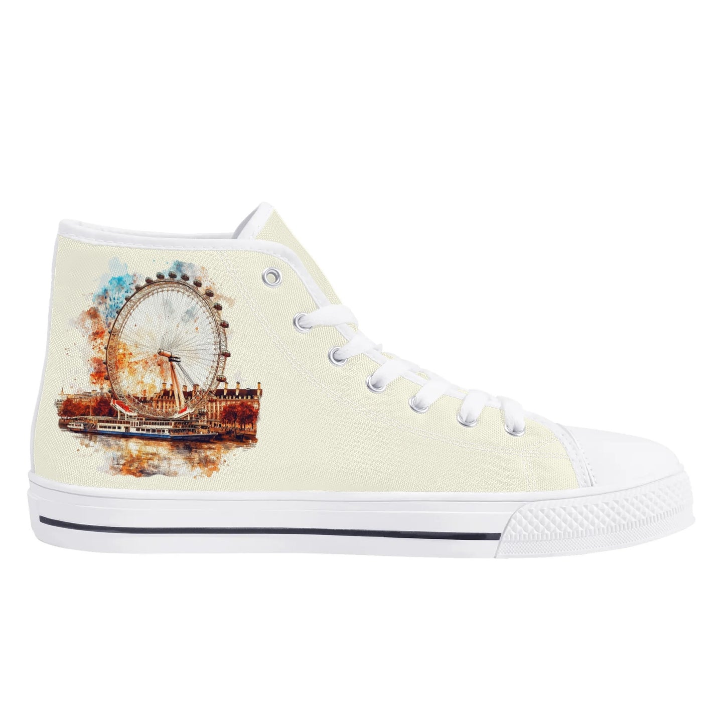 London Lights Minimal High Top Canvas Shoes - Men