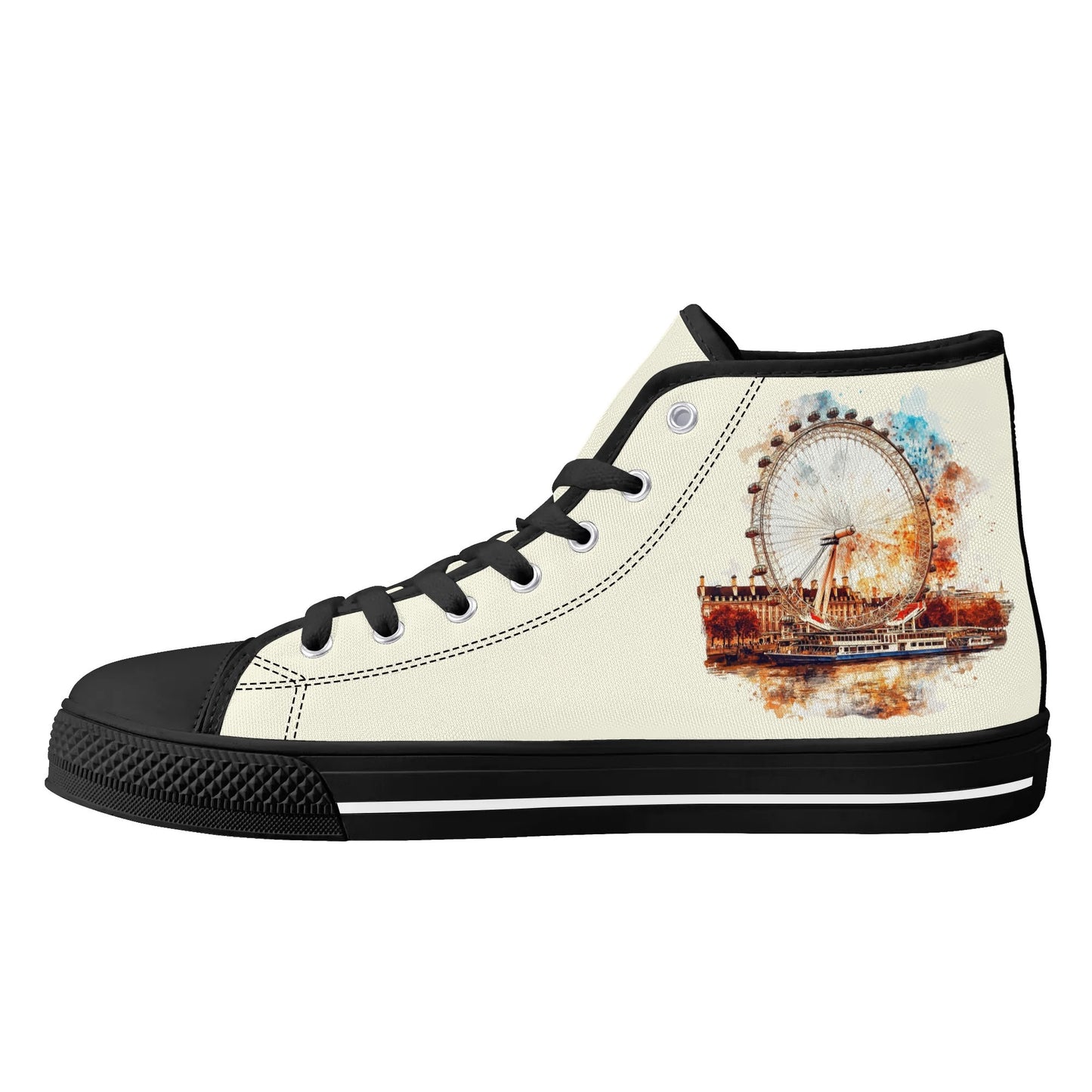 London Lights Minimal High Top Canvas Shoes - Men