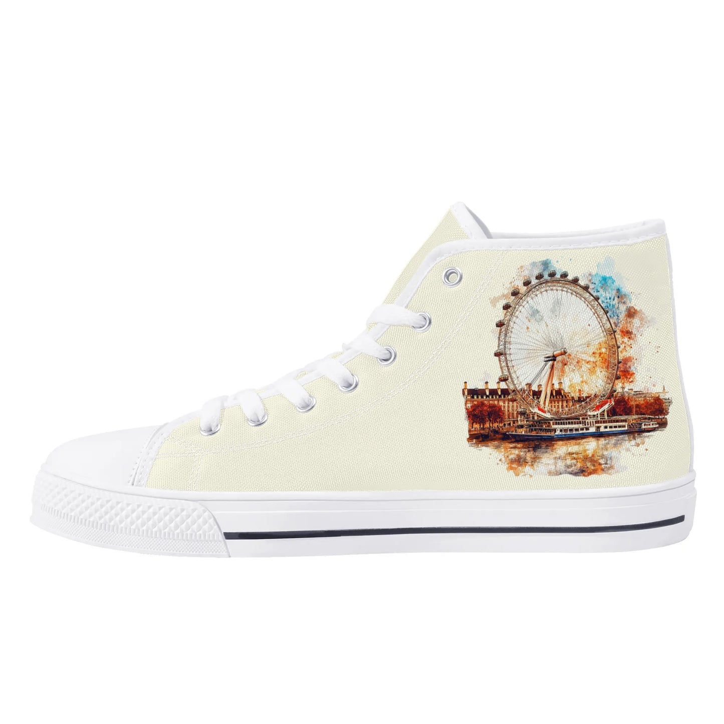 London Lights Minimal High Top Canvas Shoes - Men