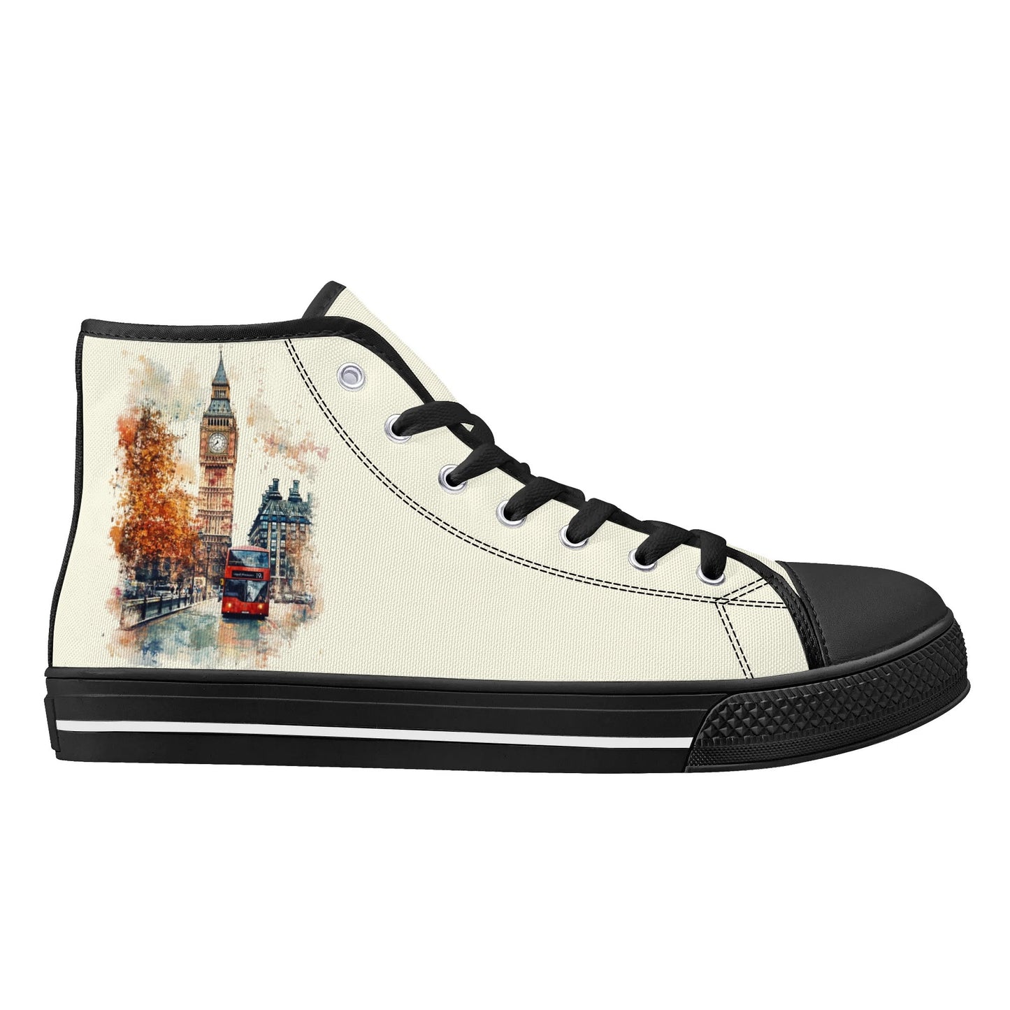 London Lights Minimal High Top Canvas Shoes - Men