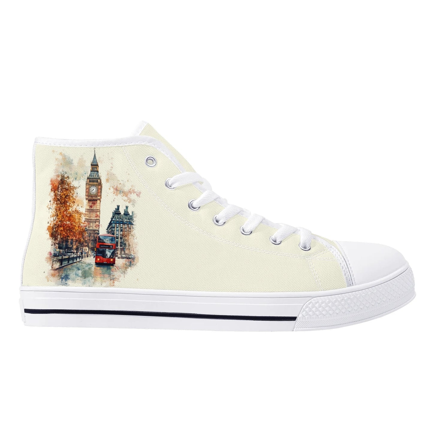 London Lights Minimal High Top Canvas Shoes - Men