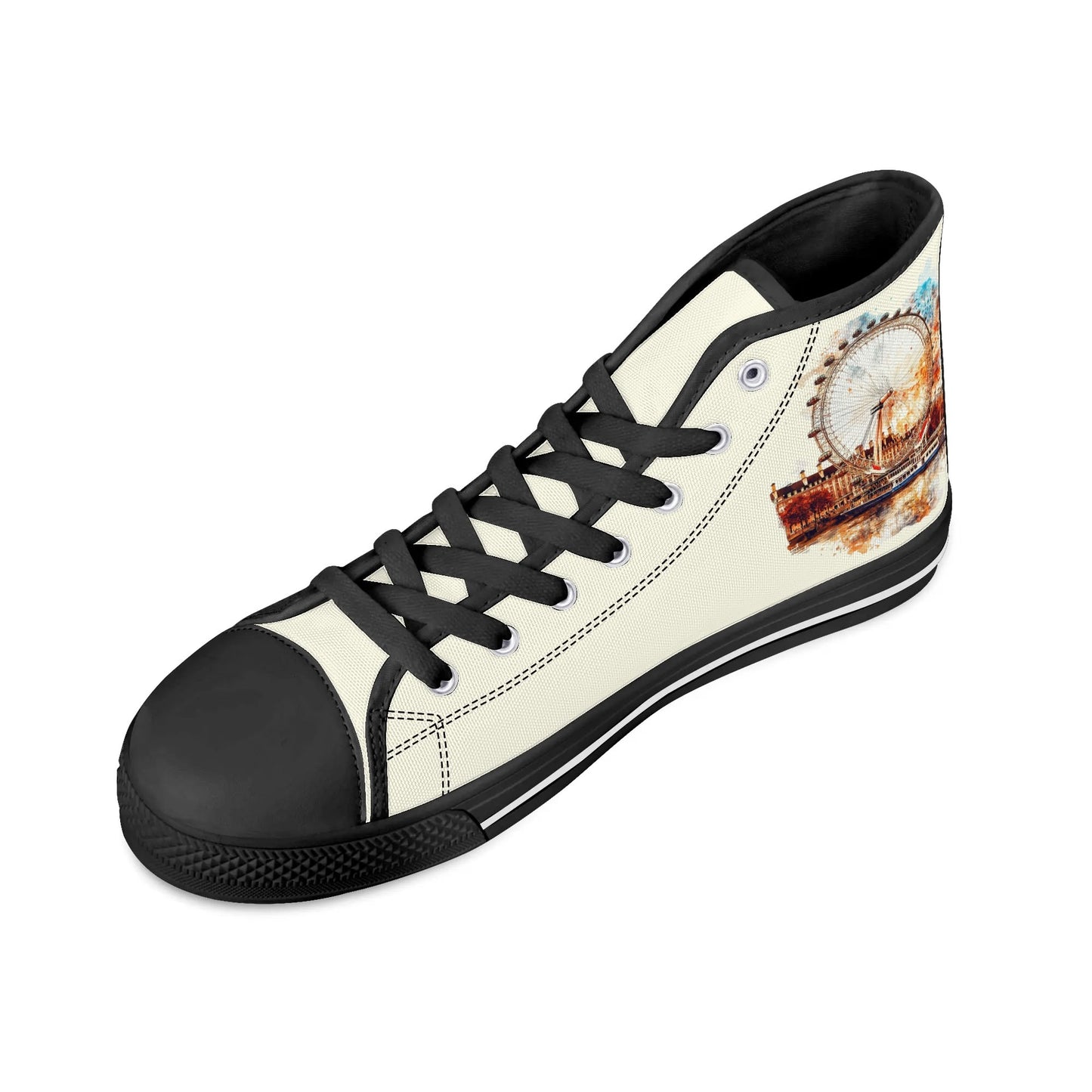 London Lights Minimal High Top Canvas Shoes - Men