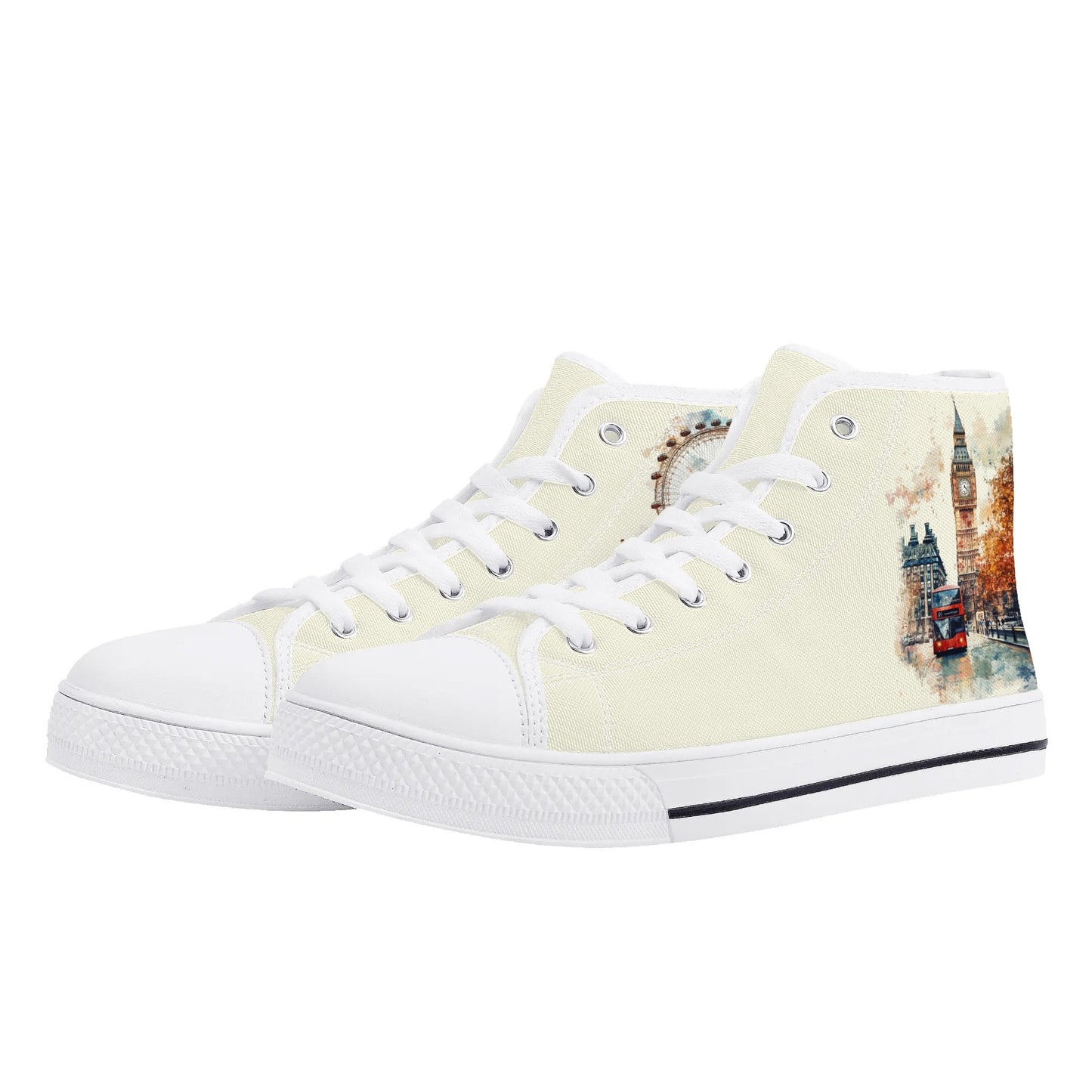 London Lights Minimal High Top Canvas Shoes - Men