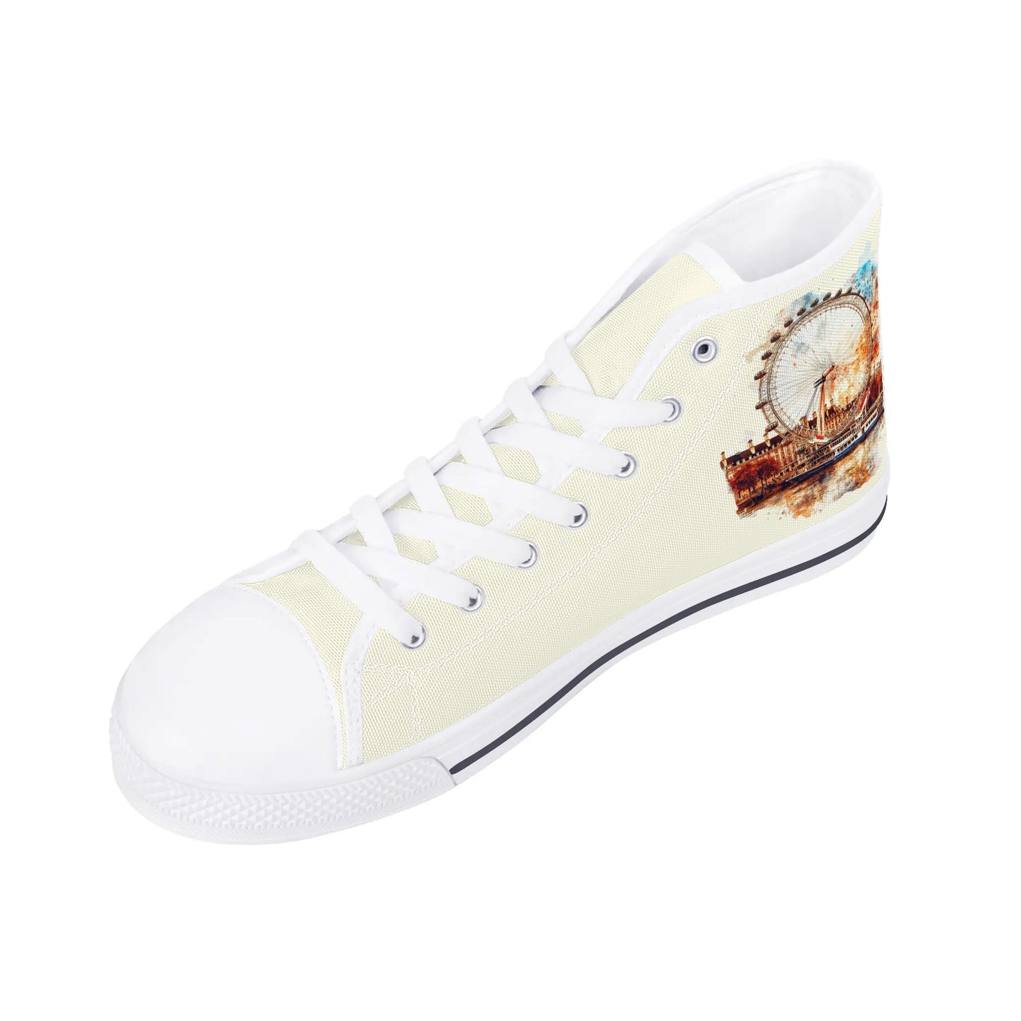 London Lights Minimal High Top Canvas Shoes - Men