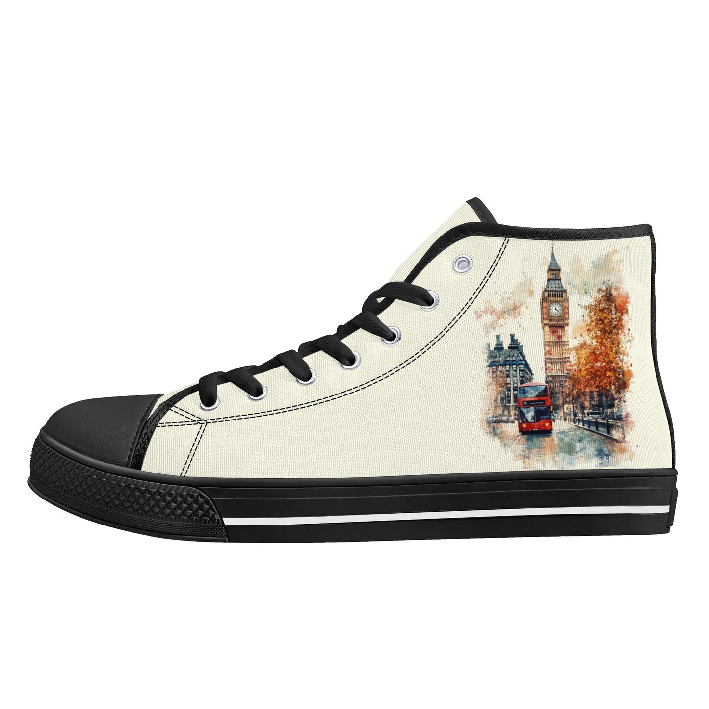 London Lights Minimal High Top Canvas Shoes - Men