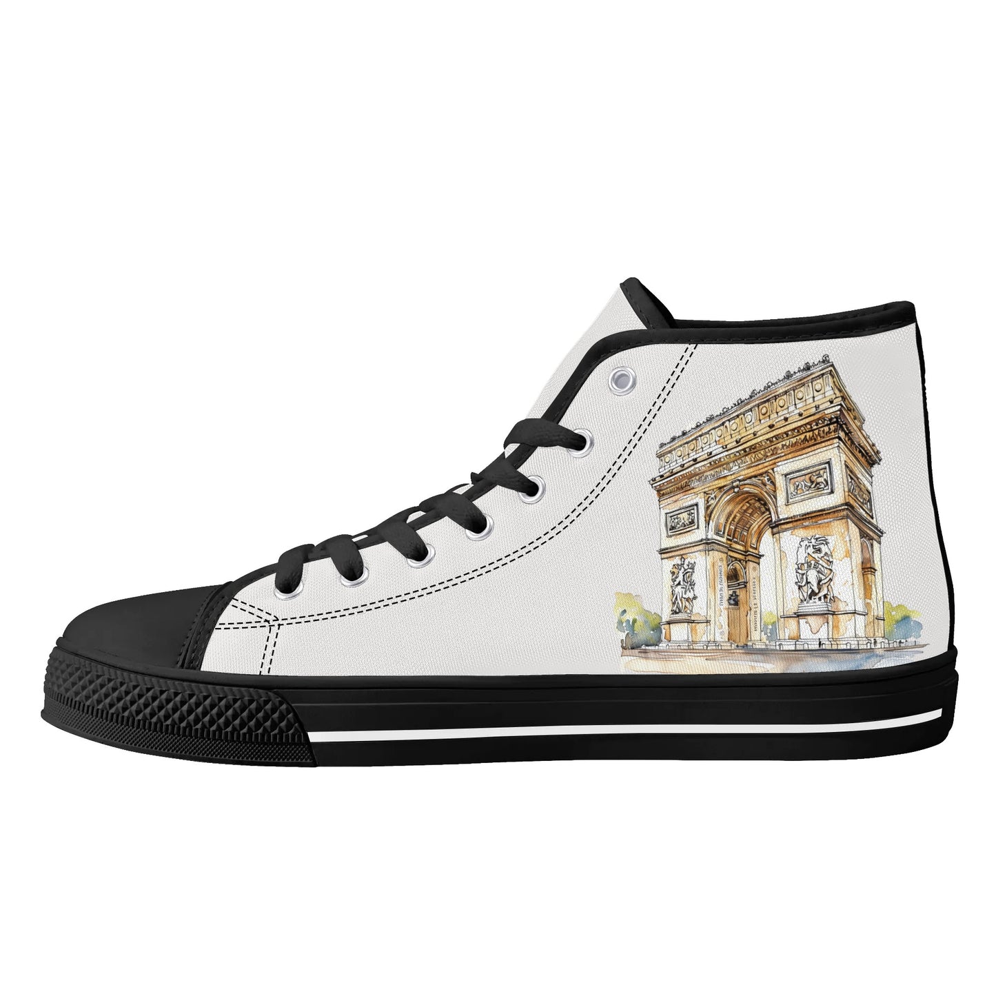 Parisian Panorama High Top Canvas Shoes - Men