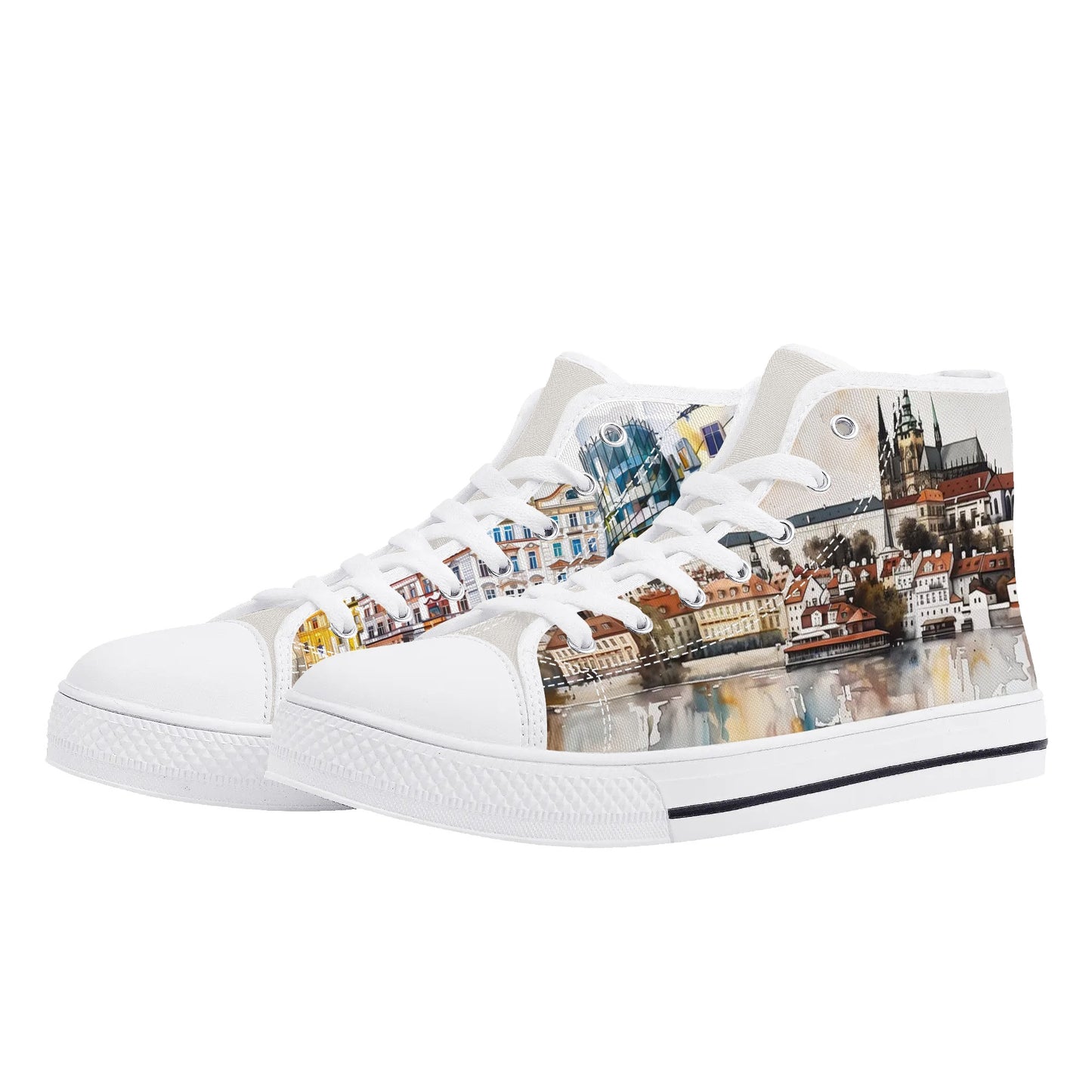 Prague Panorama High Top Canvas Shoes - Men