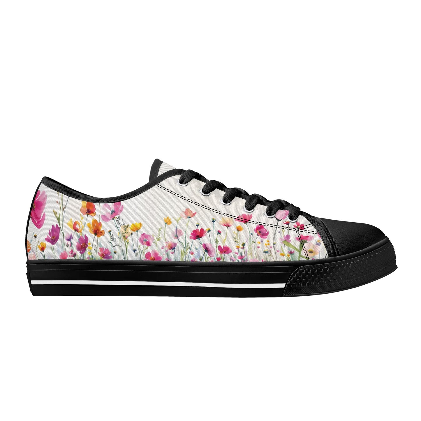 Floral Fusion Low Top Canvas Shoes - Women